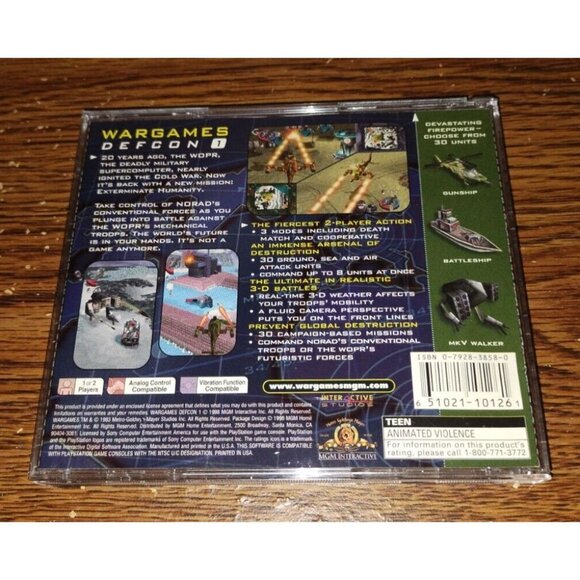 War Games Defcon 1 (Sony PlayStation 1, 1998) - Picture 3 of 3